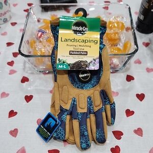 MIRACLE-GRO WOMEN'S POLYESTER PADDED PALM LANDSCAPING GLOVES
